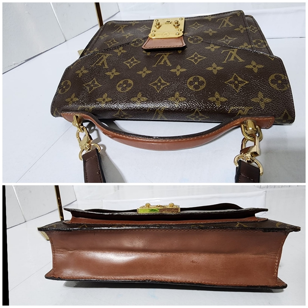 LOUIS VUITTON Monogram Monceau Satchel Bag Brown - Picture 7 of 16